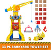 Rubble & Crew - Rubble and Crew, Bark Yard Crane Tower Playset with Rubble Action Figure, Toy Bulldozer and Kinetic Build-It Play Sand - on clearance