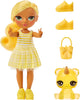 RAINBOW HIGH Littles - Daisy Madison - Small, Movable Fashion Doll - Yellow 14 cm Large Doll with Handbag and Magic Bear