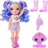 RAINBOW HIGH Littles - Amethyst Willow Purple 5.5" Posable Small Doll with Purse, Magical Pet Dog