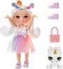 RAINBOW HIGH Littles - Opal Raine, Rainbow 5.5" Posable Small Doll with Purse, Magical Pet Unicorn