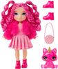 RAINBOW HIGH Littles - Magenta Monroe, Pink 5.5" Posable Small Doll with Purse, Magical Pet Kitty