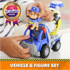 Rubble & Crew - Mix's Cement Mixer Toy Truck with Aiction figure and Movable Construction Toys
