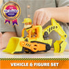 Rubble & Crew - Rubble’s Bulldozer Toy Truck with Movable Parts and a Collectible Action Figure