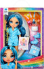 RAINBOW HIGH - Jr High PJ PARTY - SKYLER (Blue) 9" posable doll with soft onesie, slippers, play accessories