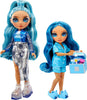 RAINBOW HIGH - Jr High PJ PARTY - SKYLER (Blue) 9" posable doll with soft onesie, slippers, play accessories