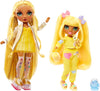 RAINBOW HIGH - Jr High PJ PARTY - SUNNY (Yellow) 9" posable doll with soft onesie, slippers, play accessories