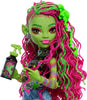 Monster High - G3 - Venus Mcflytrap Doll with Monster pet Cat Chewlian and Accessories like Backpack, Notebook Snacks and more