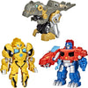Rescue Bots - Transformers Playskool Primal Team - Up 3 - PACK with Optimus Prime, Bumblebee and Grimlock converting Dinosaurs