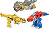 Rescue Bots - Transformers Playskool Primal Team - Up 3 - PACK with Optimus Prime, Bumblebee and Grimlock converting Dinosaurs