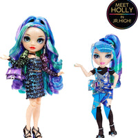 RAINBOW HIGH -  JUNIOR HIGH - Special Edition - Holly De’Vious - 9" Blue and Green Posable Fashion Doll with Accessories