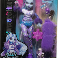 Monster High - Abbey Bominable Yeti with Pet Mammoth Tundra & Accessories Including Furry Scarf & Snowflake Backpack