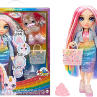 RAINBOW HIGH - Slime Kit & Pet - AMAYA  28cm Shimmer Doll with DIY Sparkle slime, magical pet and accessories
