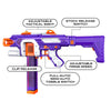 DART ZONE - ADVENTURE FORCE - Axis Switch Pro Motorized Dart Blaster, Ages 14+, Reaches 160FT