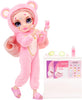 RAINBOW HIGH - Jr High PJ PARTY - BELLA (Pink) 9" posable doll with soft onesie, slippers, play accessories