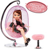 Bratz Dolls - Funky Fashion Furniture Retro-Swing Chair Playset & Display with Footrest, Swings Back & Forth