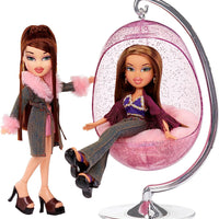 Bratz Dolls - Funky Fashion Furniture Retro-Swing Chair Playset & Display with Footrest, Swings Back & Forth