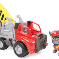 Rubble & Crew - Charger’s Crane Grabber Toy Truck with Movable Parts and a Collectible Action Figure