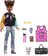 Monster High - Clawd Wolf Werewolf with Pet Gargoyle Bulldog & Themed Accessories, Includes Casketball Jersey & Bag