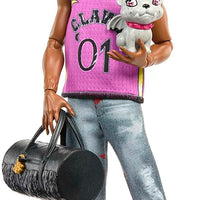 Monster High - Clawd Wolf Werewolf with Pet Gargoyle Bulldog & Themed Accessories, Includes Casketball Jersey & Bag