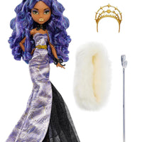 Monster High - Clawdeen Doll, Special Howliday Edition , Purple Hair and Floor-Length Gown with Furry Boa