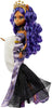 Monster High - Clawdeen Doll, Special Howliday Edition , Purple Hair and Floor-Length Gown with Furry Boa