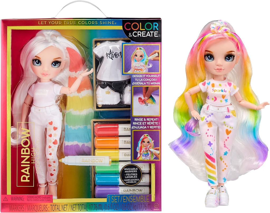 RAINBOW HIGH -  Color and Create Fashion doll - Blue Eyes version colour