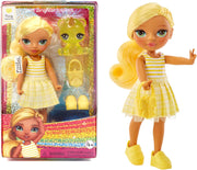 RAINBOW HIGH Littles - Daisy Madison - Small, Movable Fashion Doll - Yellow 14 cm Large Doll with Handbag and Magic Bear