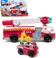 PAW Patrol Fire Rescue: Rapid Reload Fire Truck with Marshall Figure, Quick-Fire Launcher, Lights and Sounds - on clearance