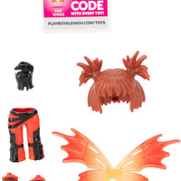 Royale High Core Deluxe Figure - 3” FIRE FAIRY Fashion Doll - 1 Figure with 9 Fashion Accessories - Virtual Item Code Included - Series 1 - on clearance