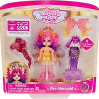 Royale High 3” Fire Mermaid Fashion Doll - 1 Figure with 9 Fashion Accessories - Virtual Item Code Included - on clearance