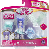 Royale High Core Deluxe Figure - 3” ICE FAIRY Fashion Doll - 1 Figure with 9 Fashion Accessories - Virtual Item Code Included - Series 2 - on clearance