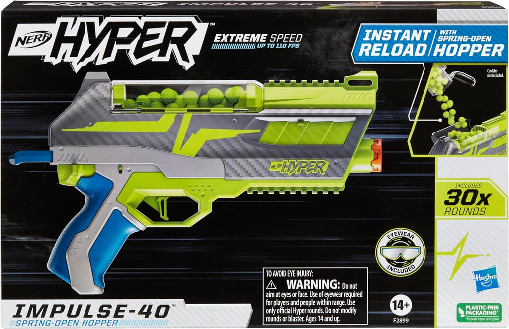Nerf Hyper - Impulse -40 Blaster with 30 Nerf Hyper Rounds