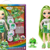 RAINBOW HIGH - Slime Kit & Pet - JADE (Green) 2cm Shimmer Doll with DIY Sparkle slime, magical pet and accessories