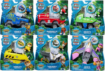 Paw Patrol  - JUNGLE PUPS - FULL SET OF 6 ( Chase , Rubble , Marshall , Tracker , Skye , Rocky)