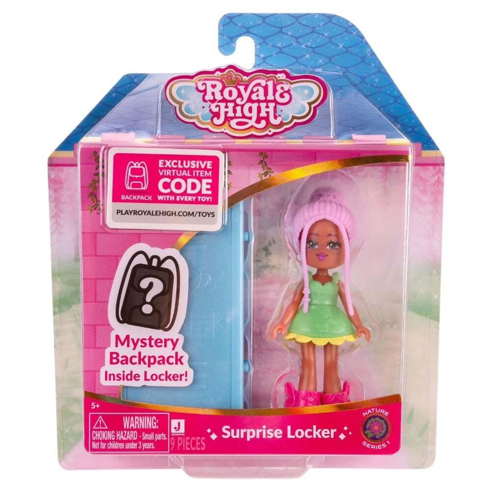 Royale High Surprise Locker and Figure ( Light Pink Hair) Nature - Virtual Item Code Included - on clearance