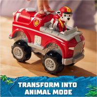 Paw Patrol  - JUNGLE PUPS - Marshall Elephant Vehicle, Toy Truck with Collectible Action Figure