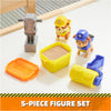 Rubble & Crew - Rubble and Mix Action Figures Set, with 3 oz of Kinetic Build-It Sand and 2 Hand Held Building Toys