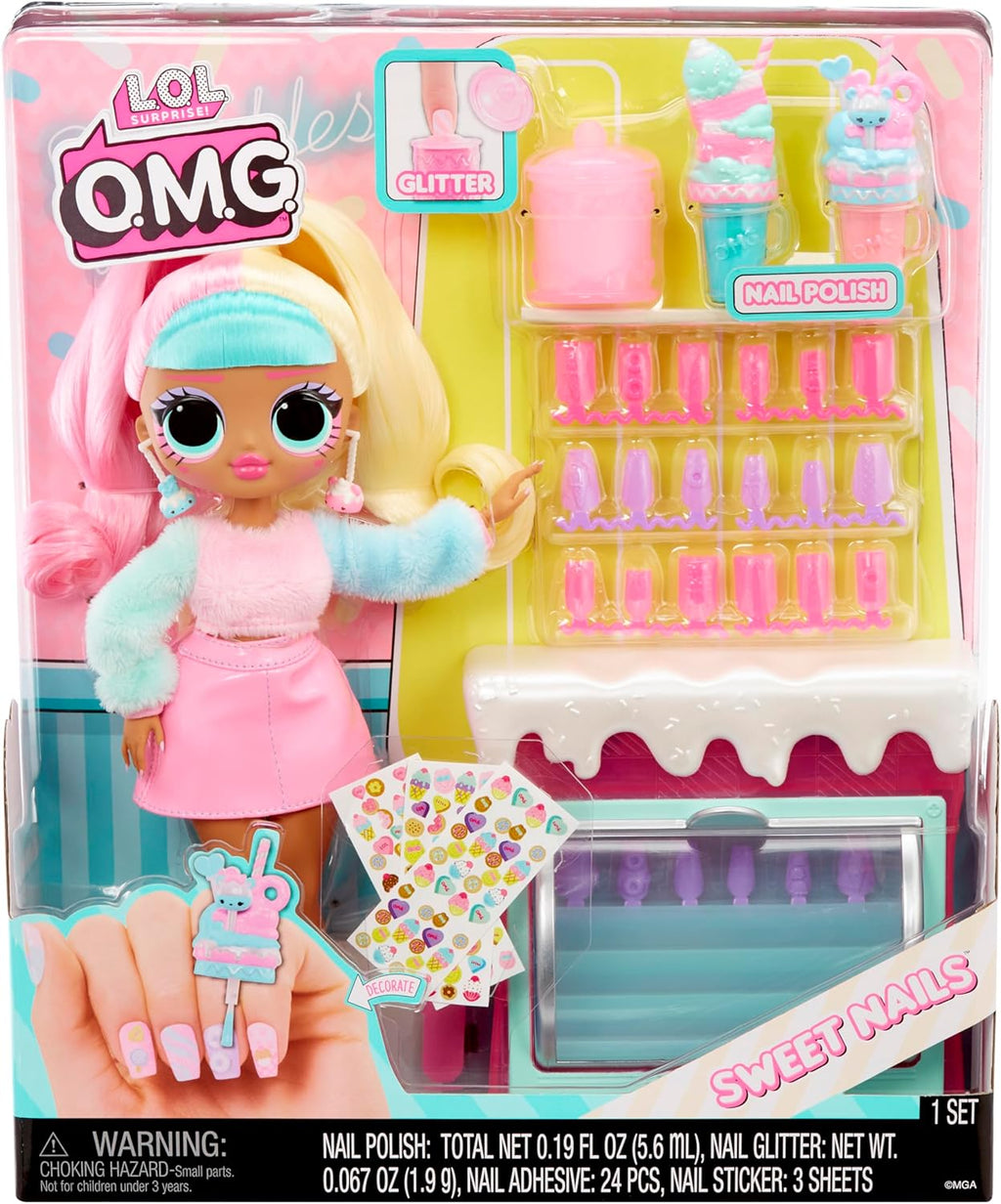 L.O.L LOL Surprise  OMG Sweet Nails - Candylicious Sprinkles Shop - with 15 surprises including Real Nail Polish