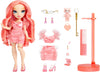 RAINBOW HIGH - Pinkly - Pink Fashion Doll in Fashionable Outfit,With Glasses & 10 + colorful play accessories