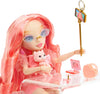 RAINBOW HIGH - Pinkly - Pink Fashion Doll in Fashionable Outfit,With Glasses & 10 + colorful play accessories