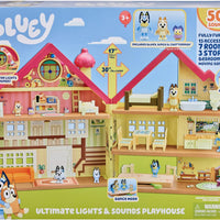 BLUEY - Ultimate Lights and Sounds Playhouse House with two posable figures and accessories