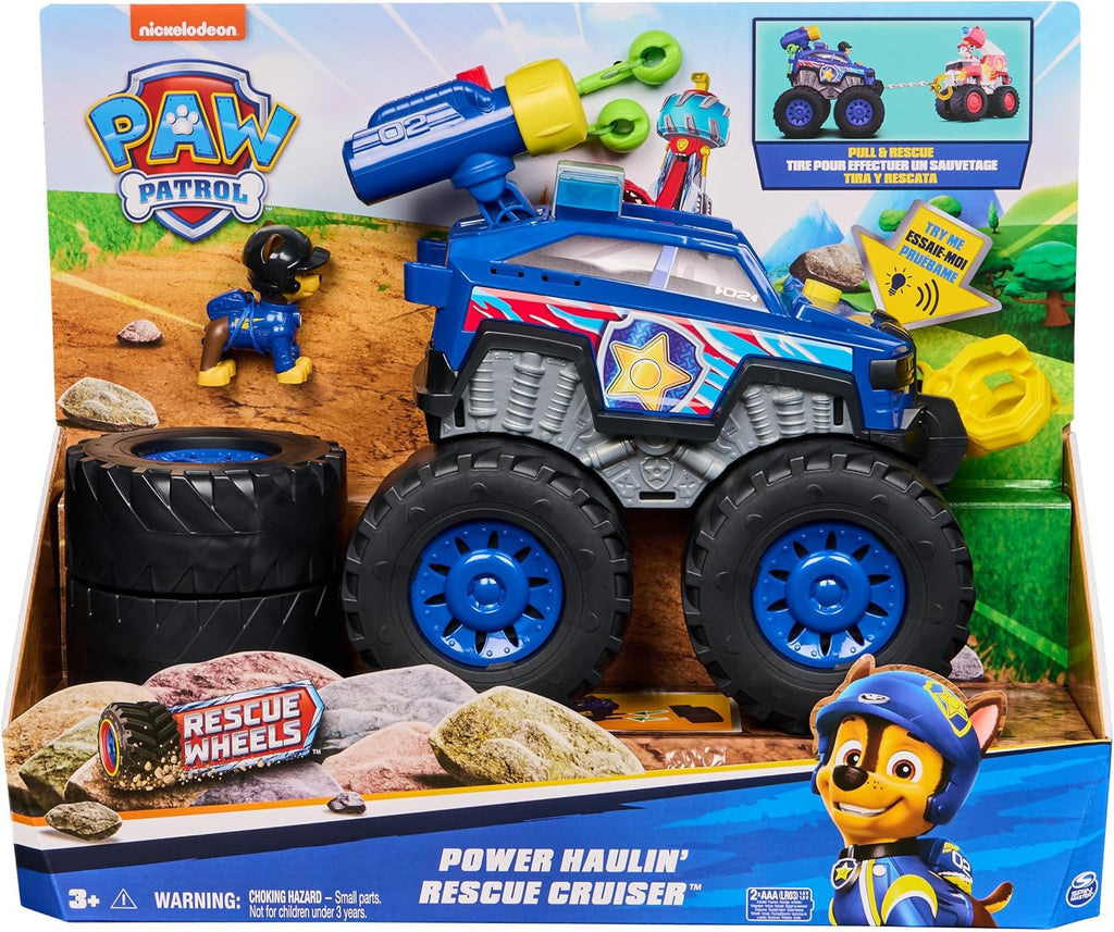 PAW Patrol: Rescue Wheels Chase’s Power Haulin’ Cruiser, Toy Truck with Launcher, Motorised Winch, Lights & Sounds, Kids’ Toys for Boys & Girls Ages 3+ - on clearance