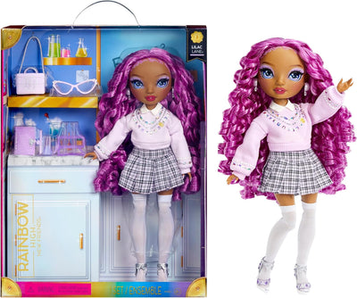 RAINBOW HIGH -  Lilac - Purple Fashion Doll in Fashionable Outfit, Glasses & 10 + colorful play accessories