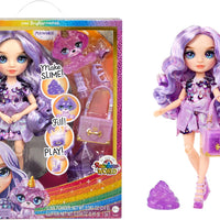 RAINBOW HIGH - Slime Kit & Pet - Willow (Purple ) 28cm Shimmer Doll with DIY Sparkle slime, magical pet and accessories