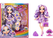 RAINBOW HIGH - Slime Kit & Pet - Willow (Purple ) 28cm Shimmer Doll with DIY Sparkle slime, magical pet and accessories