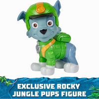 Paw Patrol  - JUNGLE PUPS - Rocky Snapping Turtle Vehicle, Toy Truck with collectable Action figure