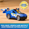 Paw Patrol  Search & Rescue: Chase' Rescue Cruiser, Police Vehicle with PULL BACK MOTOR, Approx. 15 cm, Includes Dog Figure & Raccoon - on clearance