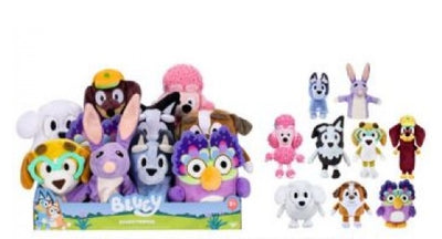 BLUEY -  SERIES 11 Friends - Carton of 10 plush - 9  different varieties including  (2 Chattermax, Bilby puppet, Winton, Mackenzie, Socks, Honey, Lila, Snickers, Coco)