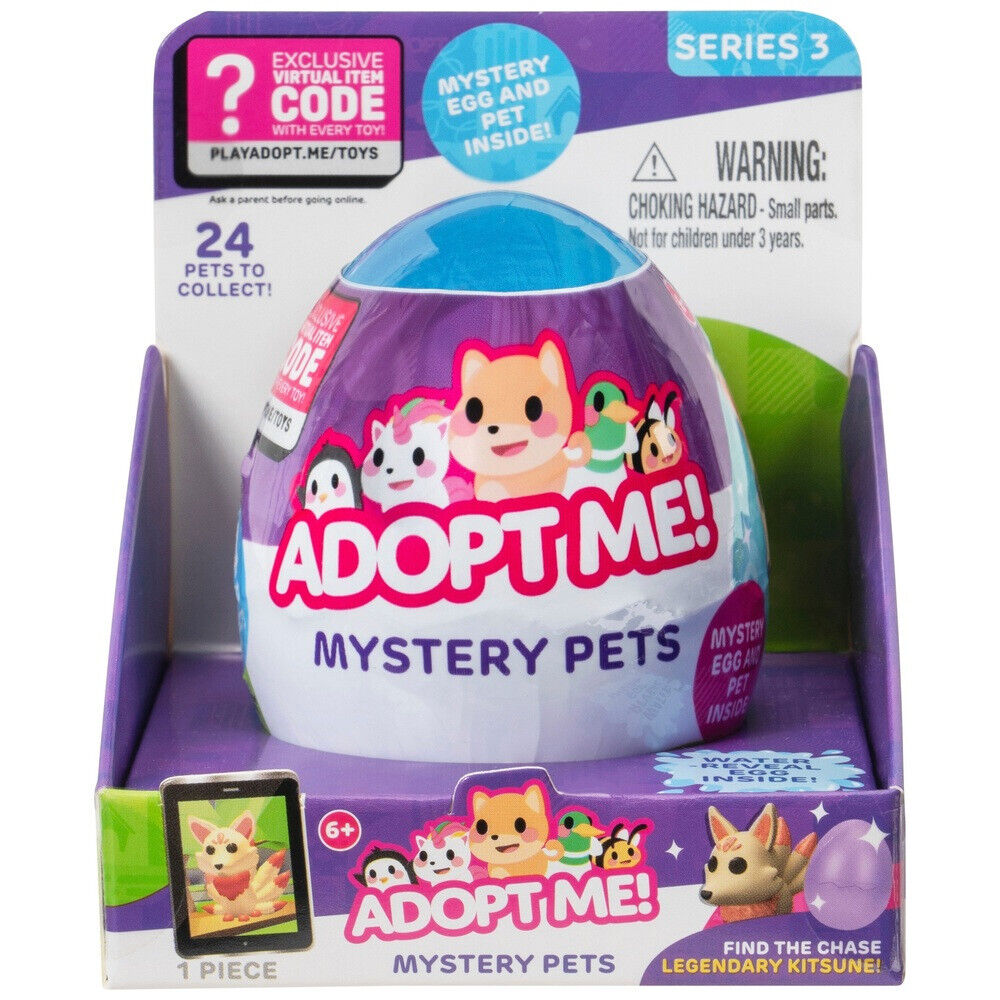 Adopt Me! Mystery Pets Blind Box Assorted Single - Series 3 - Exclusive Virtual Item Game Code - Collectible Mini Animal Toy Figure, Styles Vary - on clearance