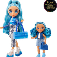 RAINBOW HIGH Littles - Sapphire Bradshaw, Blue 5.5" Posable Small Doll with Purse, Magical Pet Yeti